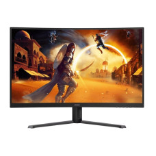 AOC CQ32G4E 32" Fast VA Curved (1500R) Gaming Monitor, QHD 2560×1440,180Hz,0.5ms(MPRT), HDR10, HDMI 2.0 x1, DisplayPort 1.4 x 1, Adaptive Sync, Adjustable Stand.